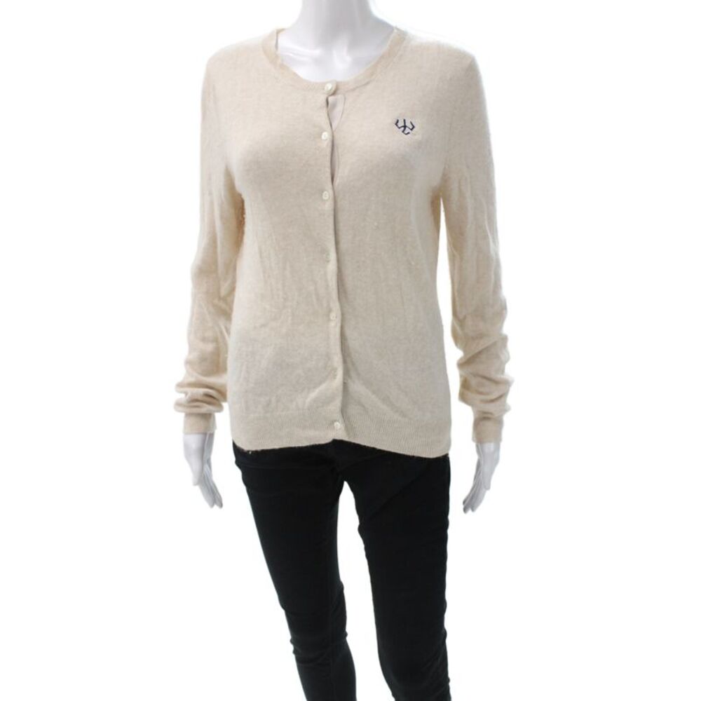 Vineyard Vines Women Beige Cardigan Viscose Blend Preppy Size S